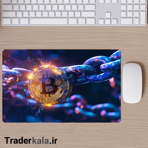 ماوس پد مخصوص بازی طرح بیت کوین کد MPB10011