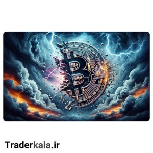 ماوس پد مخصوص بازی طرح بیت کوین کد MPB1044