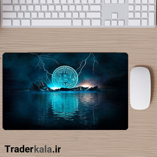 ماوس پد مخصوص بازی طرح بیت کوین کد MPB1098