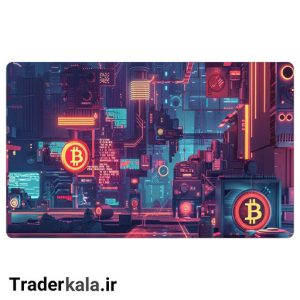 ماوس پد مخصوص بازی طرح بیت کوین کد MPB1118